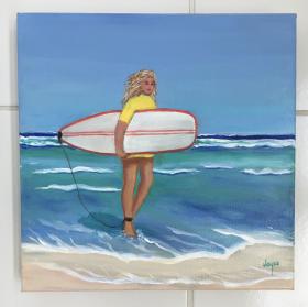 Surfer Girl - Original art by Joyce Frederick